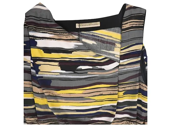 Day Top sin mangas a rayas Balenciaga en poliéster multicolor 