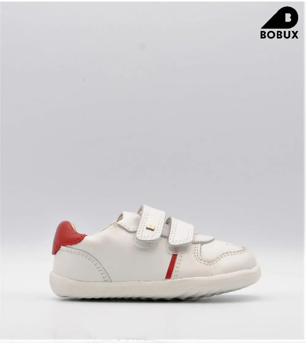 DEPORTIVAS BOBUX RILEY VELCRO BLANCA Y ROJA
