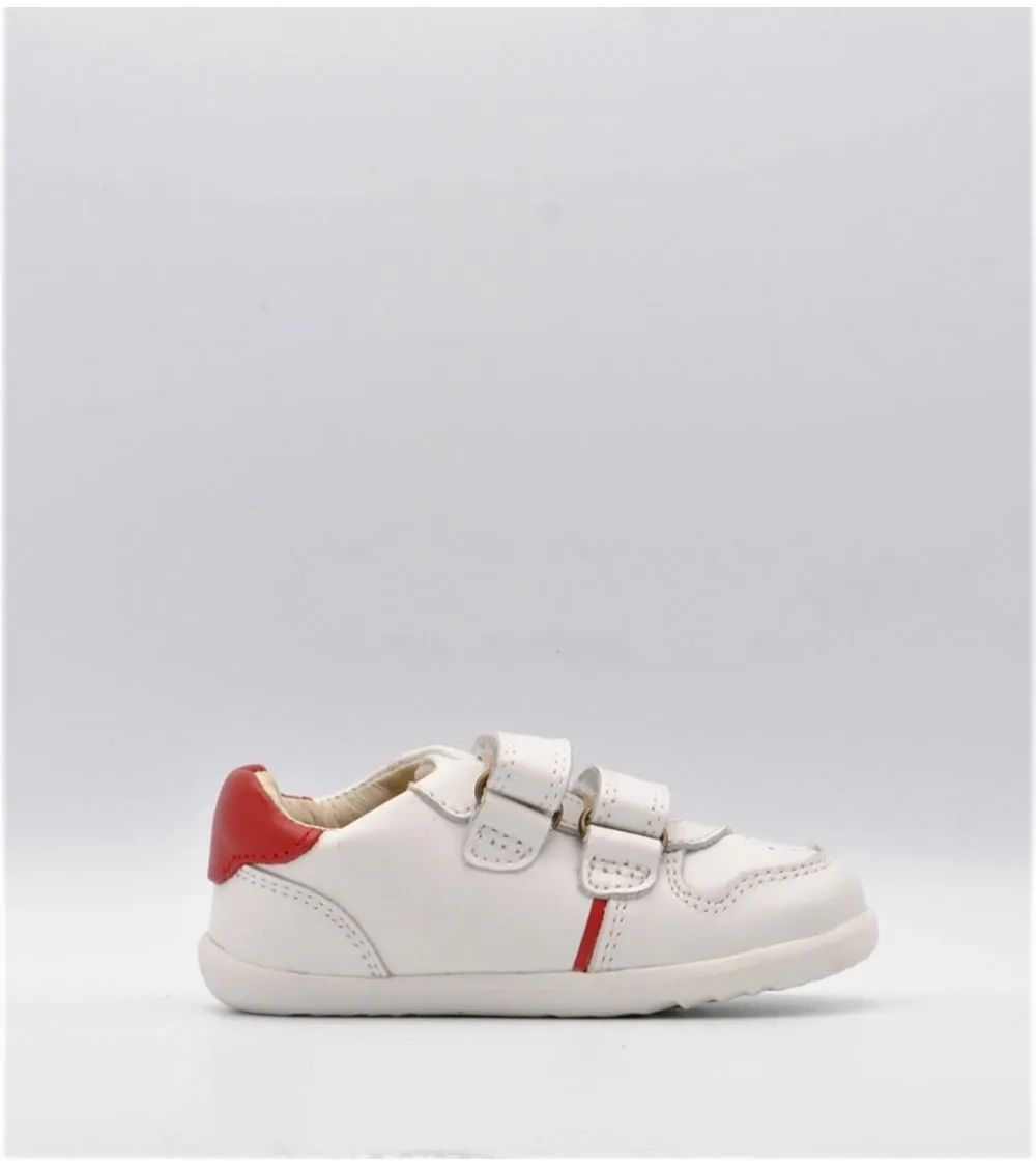 DEPORTIVAS BOBUX RILEY VELCRO BLANCA Y ROJA
