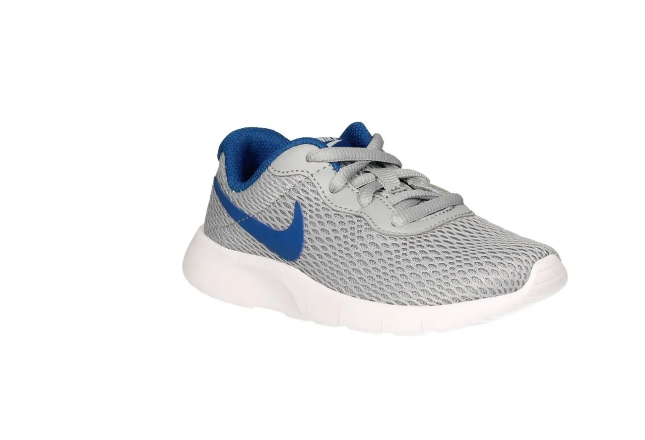 Deportivo Nilon Rejilla Gris Pipa/cuello Azul Piso Blanco
