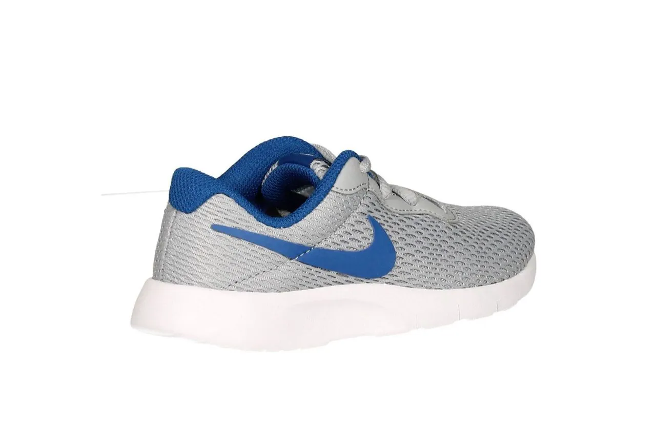 Deportivo Nilon Rejilla Gris Pipa/cuello Azul Piso Blanco