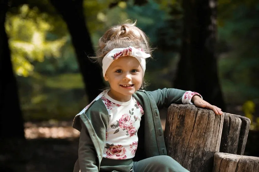 Diadema floral de bebé niña colección Roses