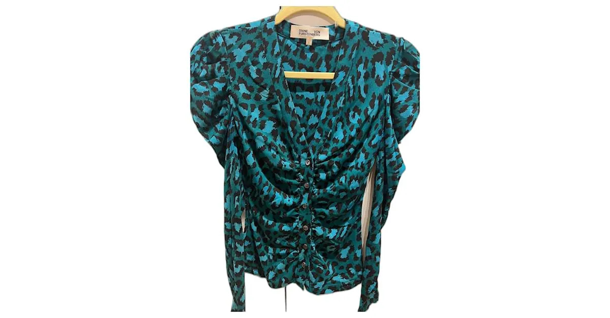Diane Von Furstenberg Tops Azul 