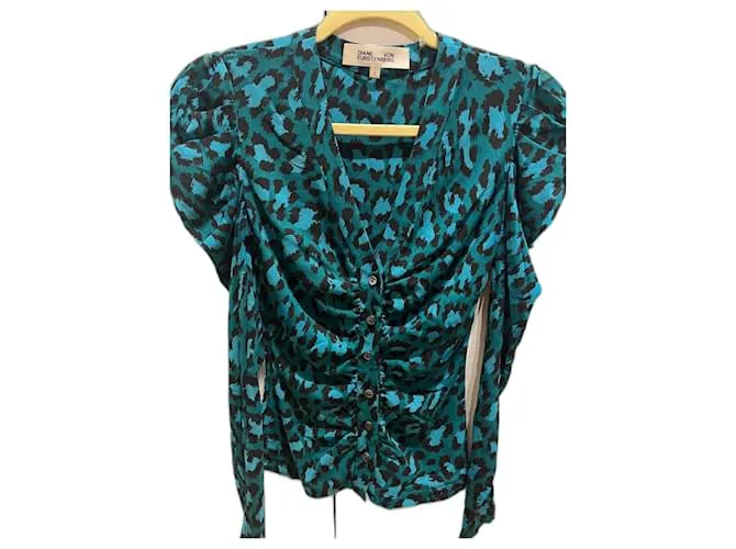Diane Von Furstenberg Tops Azul 