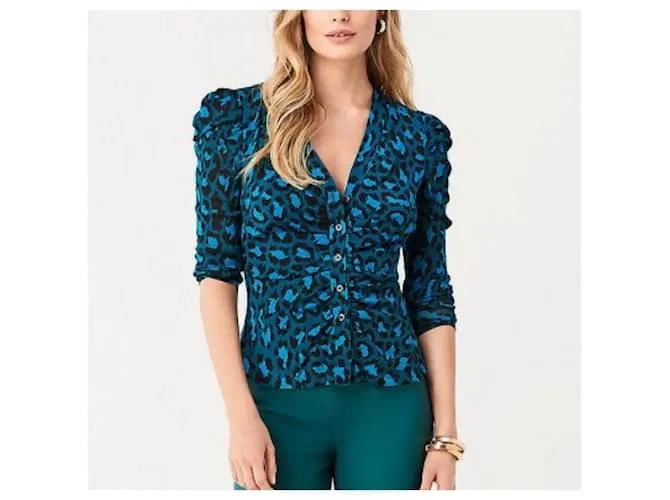 Diane Von Furstenberg Tops Azul 