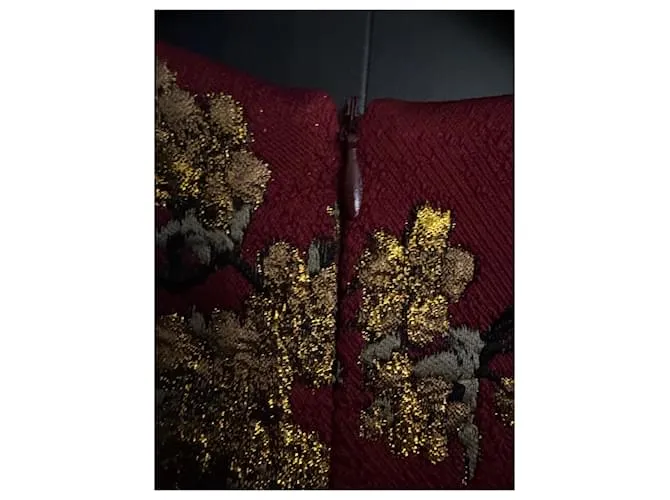 Dries Van Noten Tops Negro Dorado Burdeos 