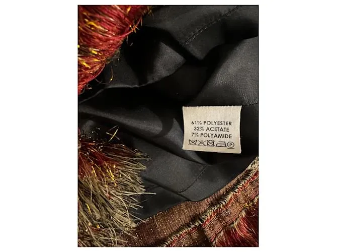 Dries Van Noten Tops Negro Dorado Burdeos 