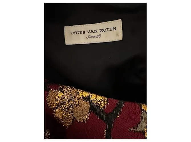 Dries Van Noten Tops Negro Dorado Burdeos 