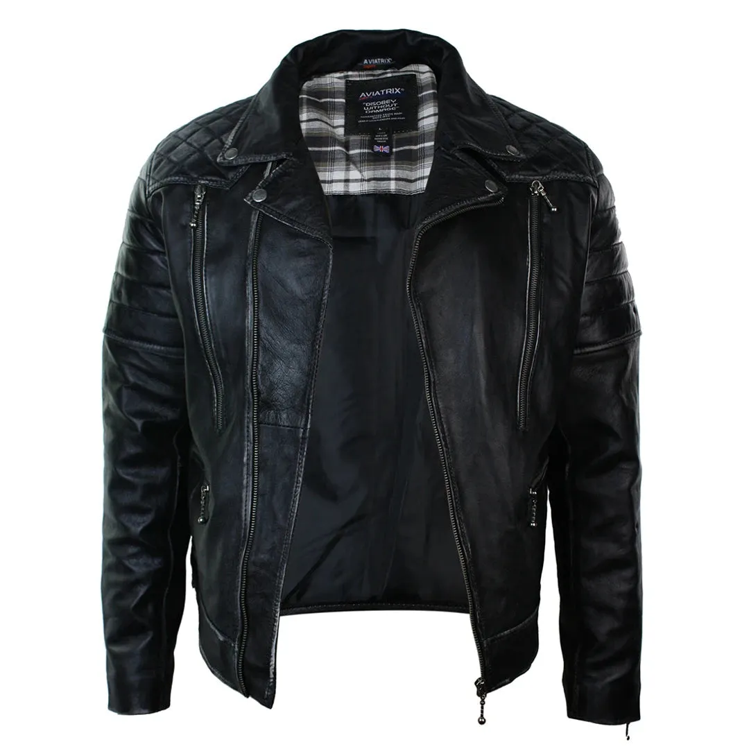 Efecto de la chaqueta de bicicleta de cuero punk rock masculino de cuero para hombres
