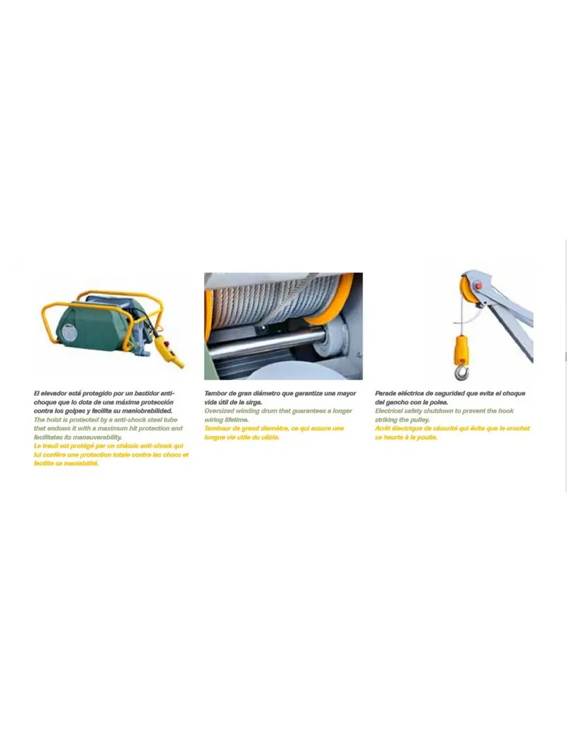 ELEVADOR MONTACARGAS UMACON PLUMA PU500K