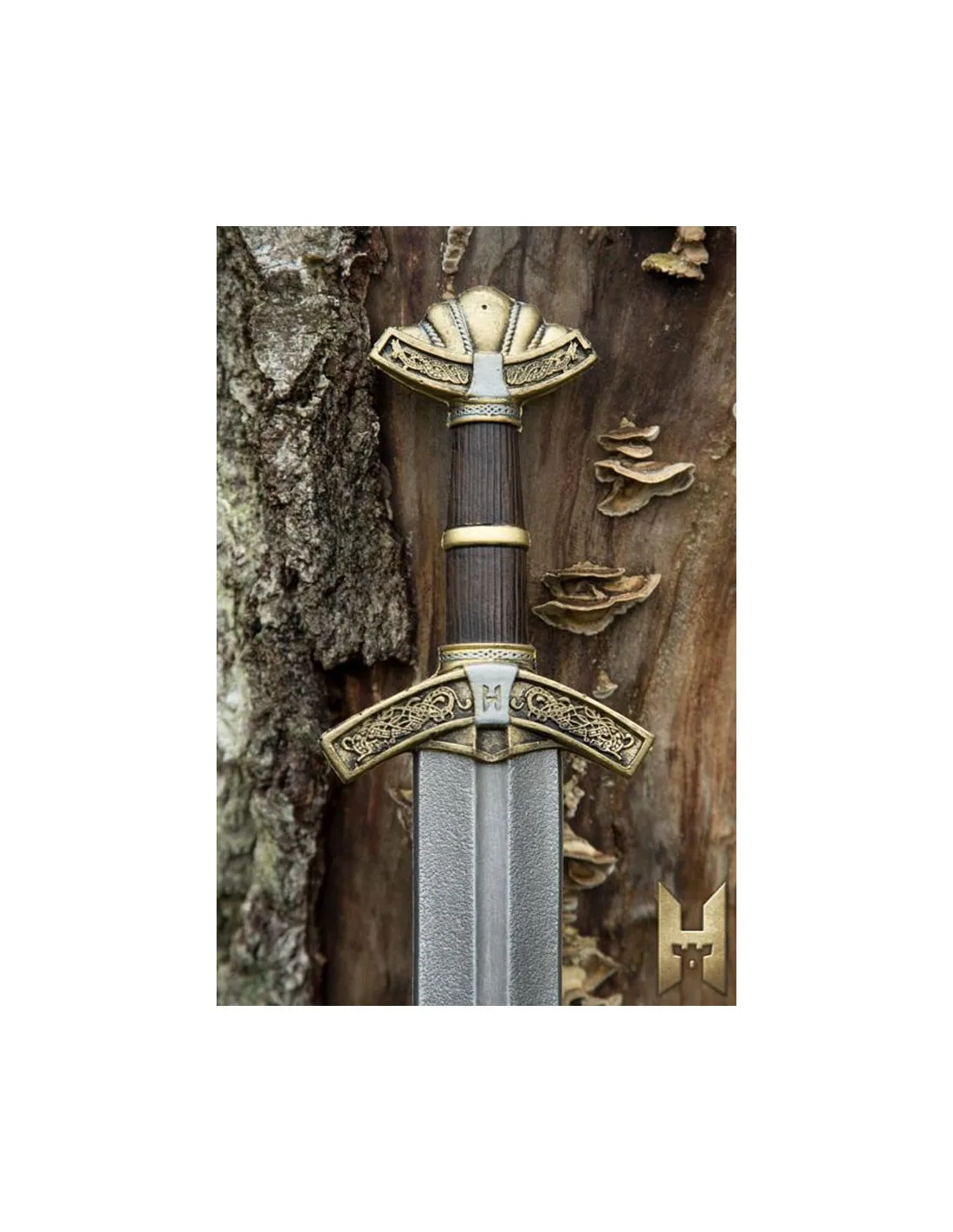 Espada vikinga Dreki serie Stronghold 85cm, dorada