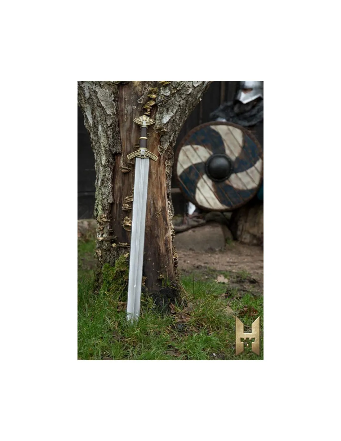 Espada vikinga Dreki serie Stronghold 85cm, dorada