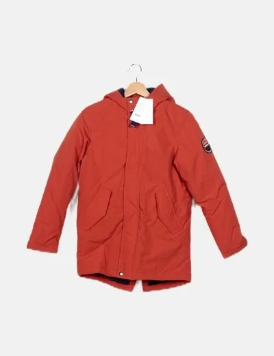 Jack & Jones Abrigo naranja capucha
