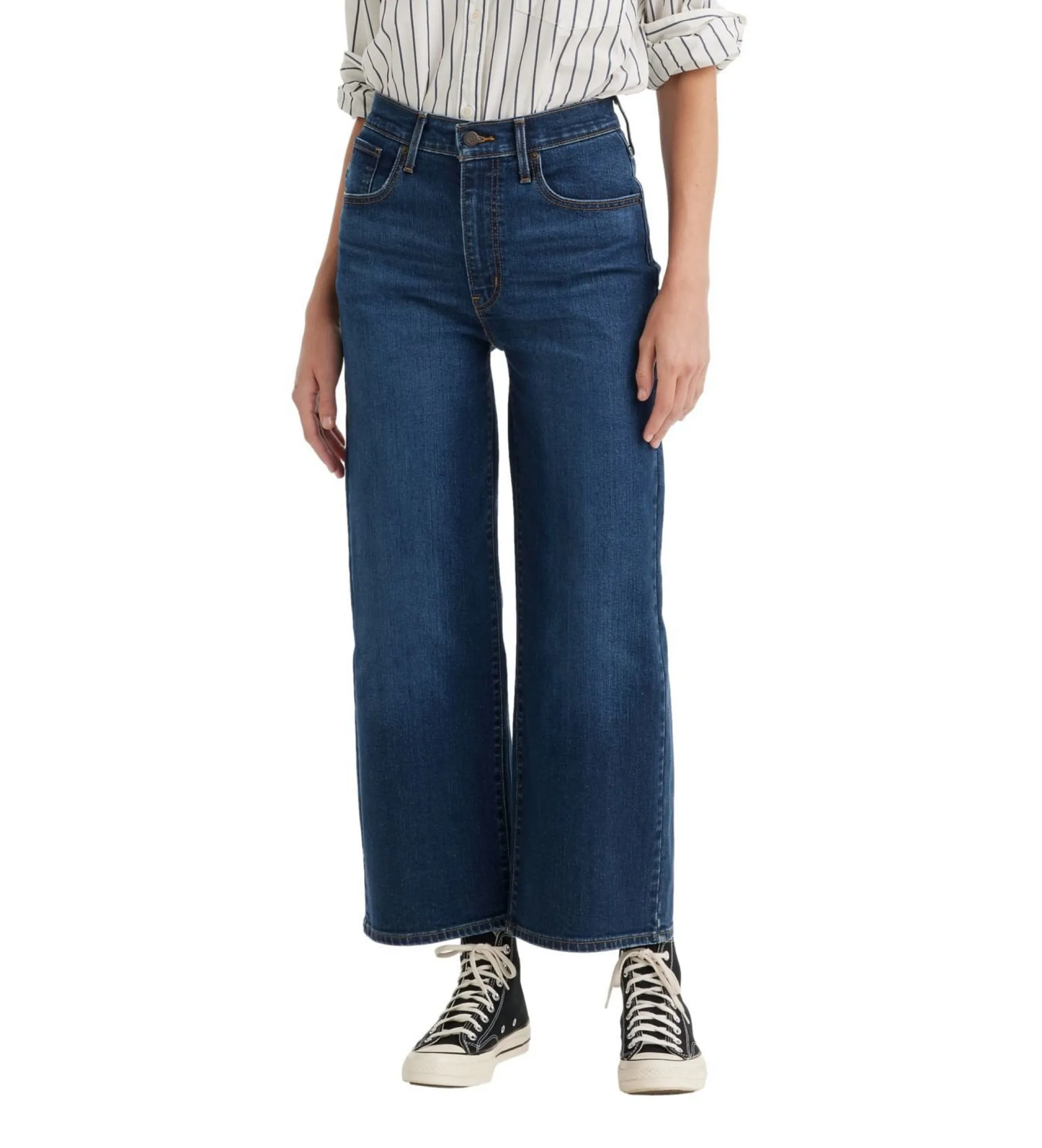 Jeans High Rise Wide Leg azul
