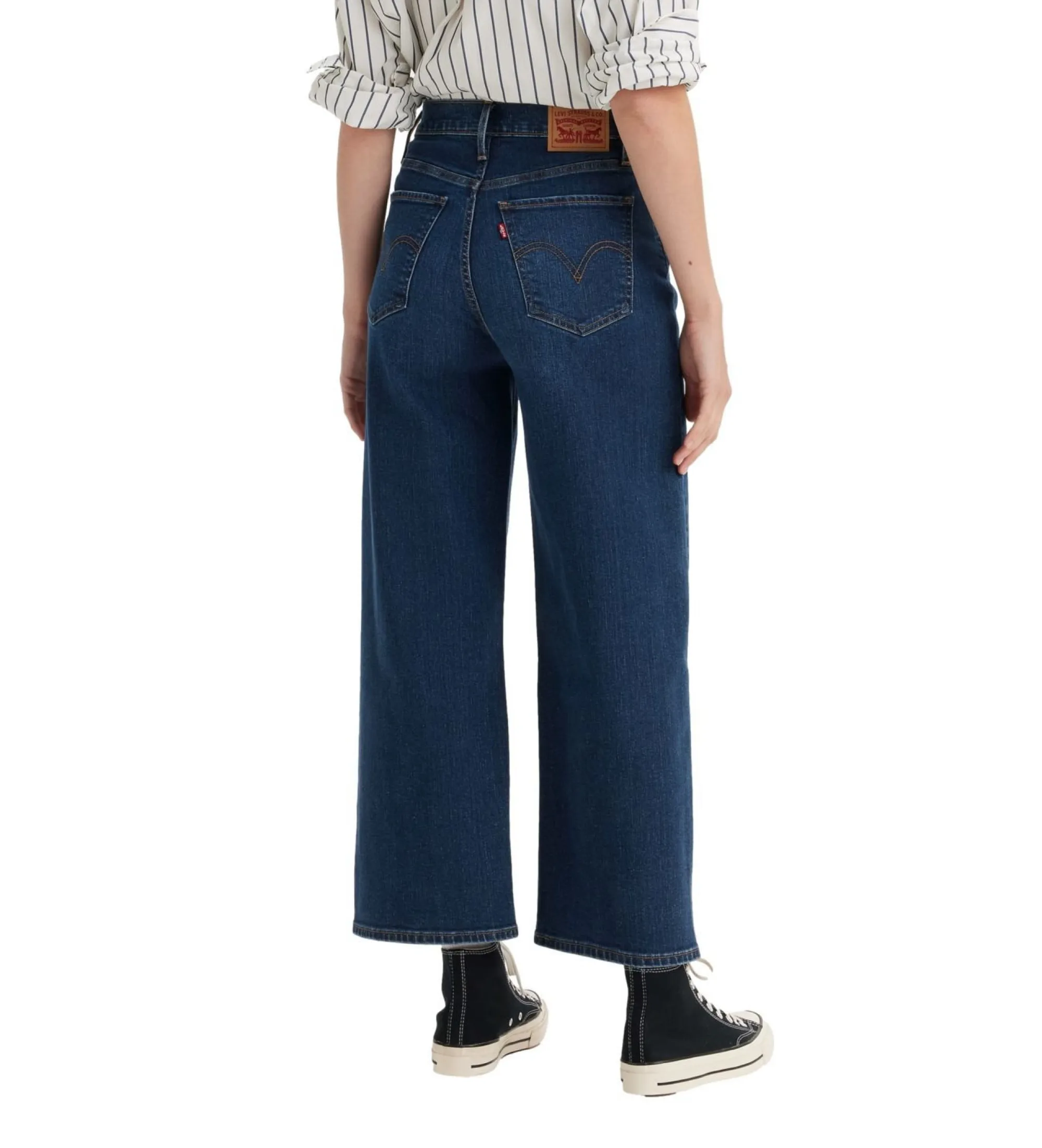Jeans High Rise Wide Leg azul