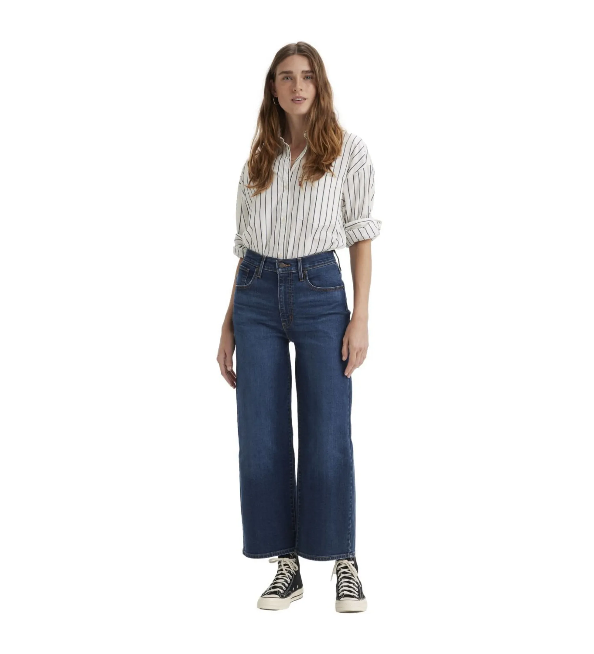 Jeans High Rise Wide Leg azul