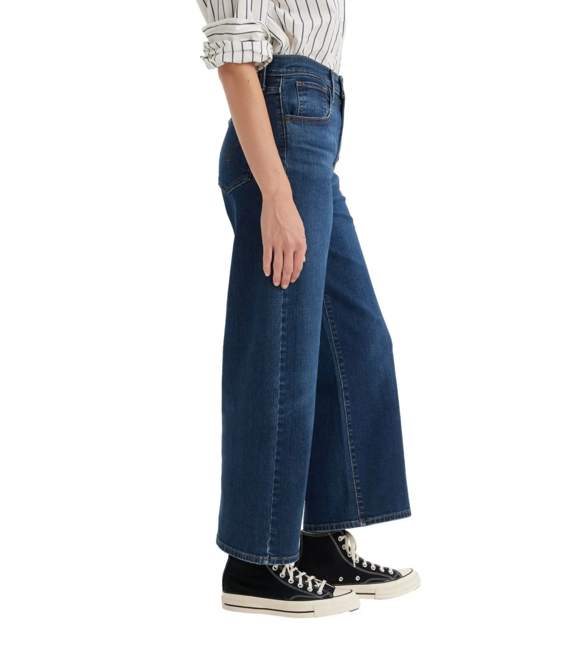 Jeans High Rise Wide Leg azul