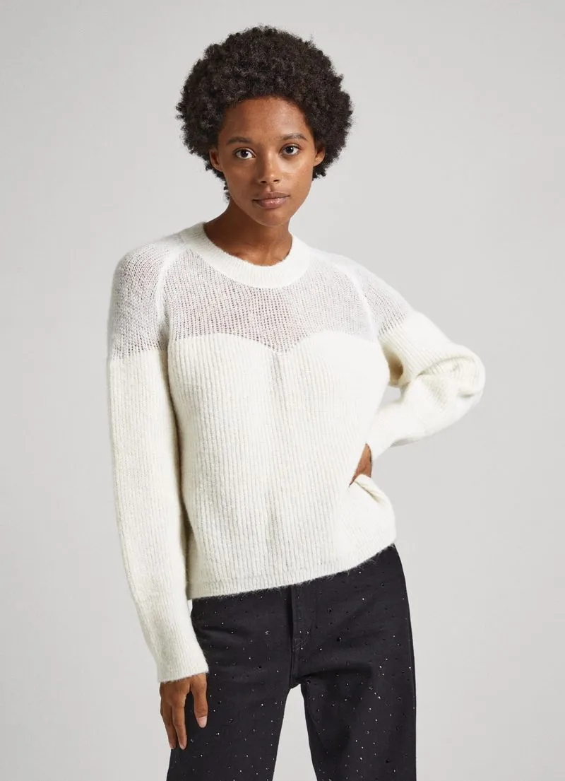 Jersey Mujer Pepe Jeans Femke Color Blanco