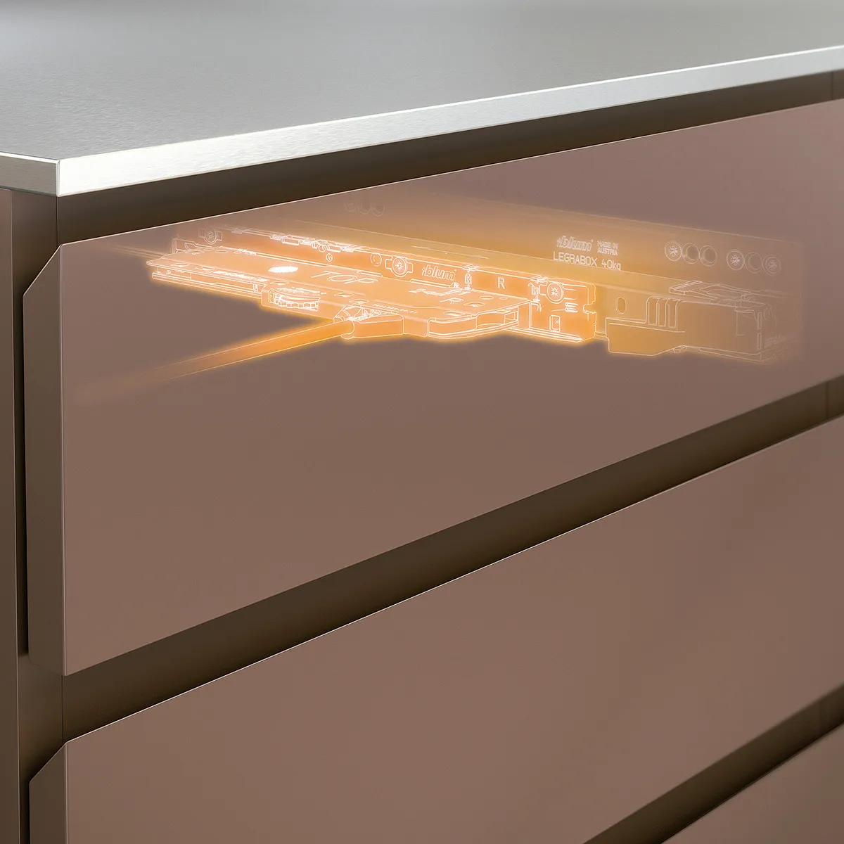 Kit mecanismo de expulsión para cajones Legrabox de Blum