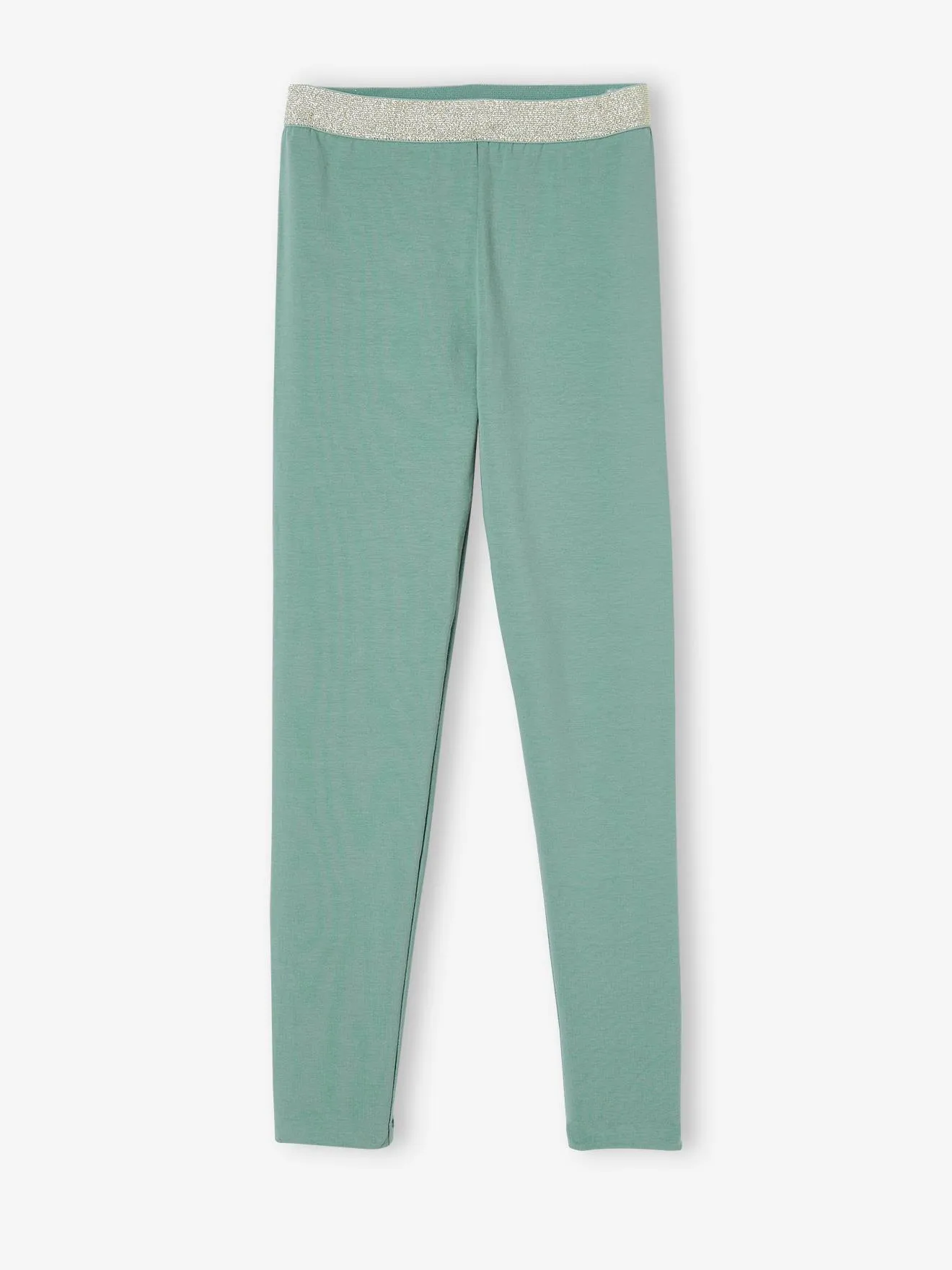 Leggings lisos elásticos e irisados, para niña