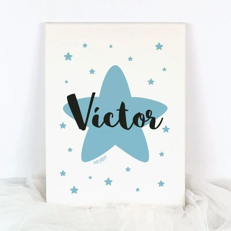 Lienzo personalizado Estrella azul