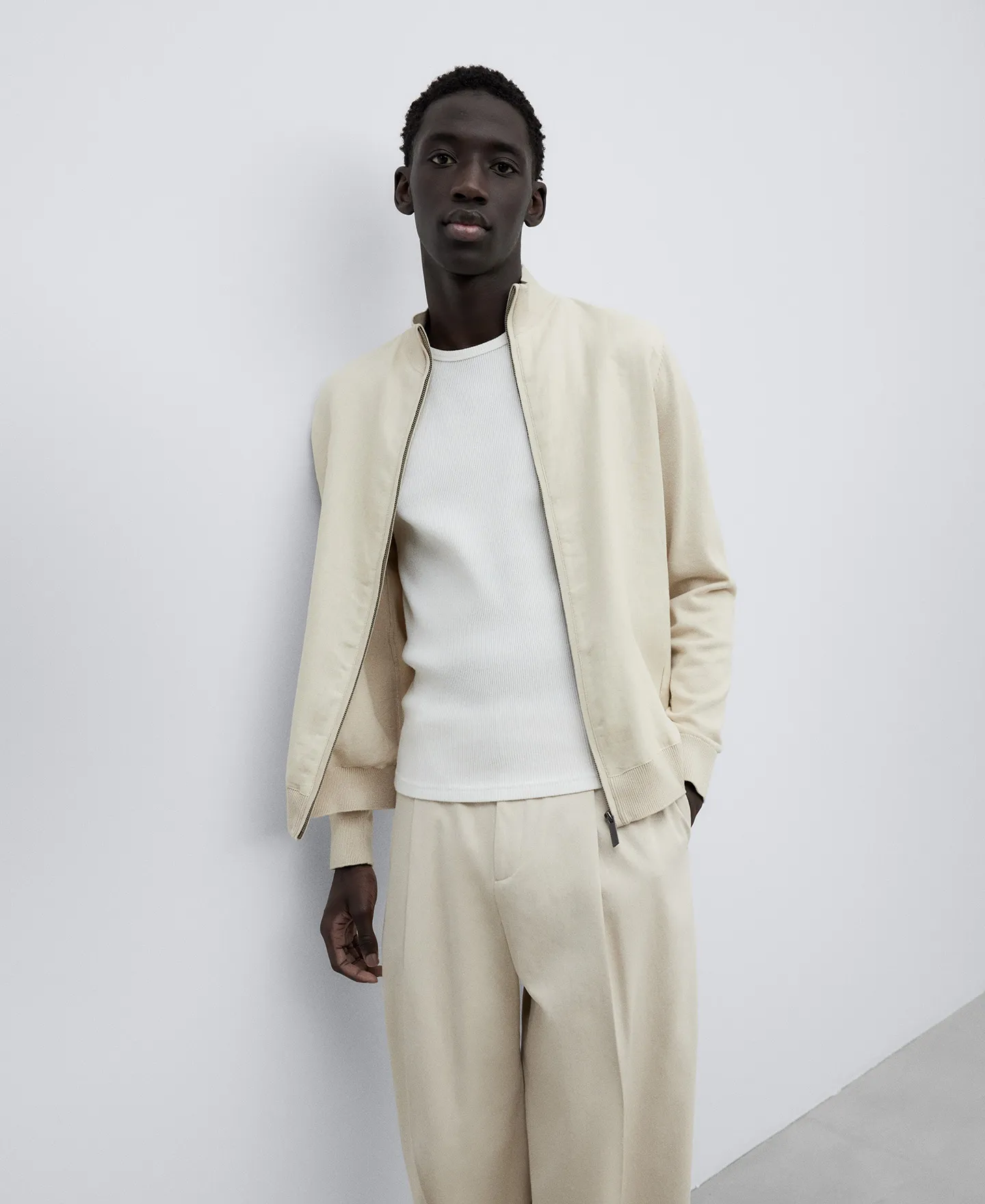 Linen and cotton jacket man
