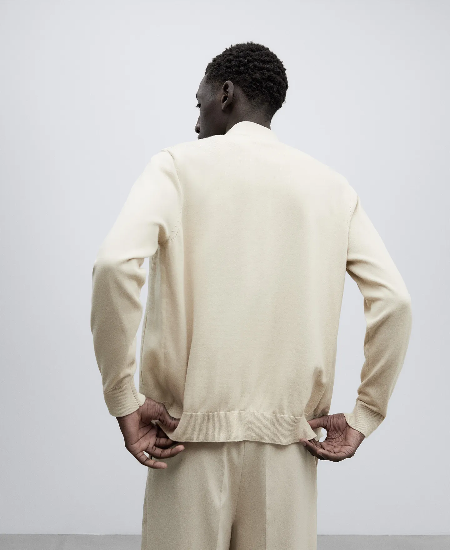 Linen and cotton jacket man