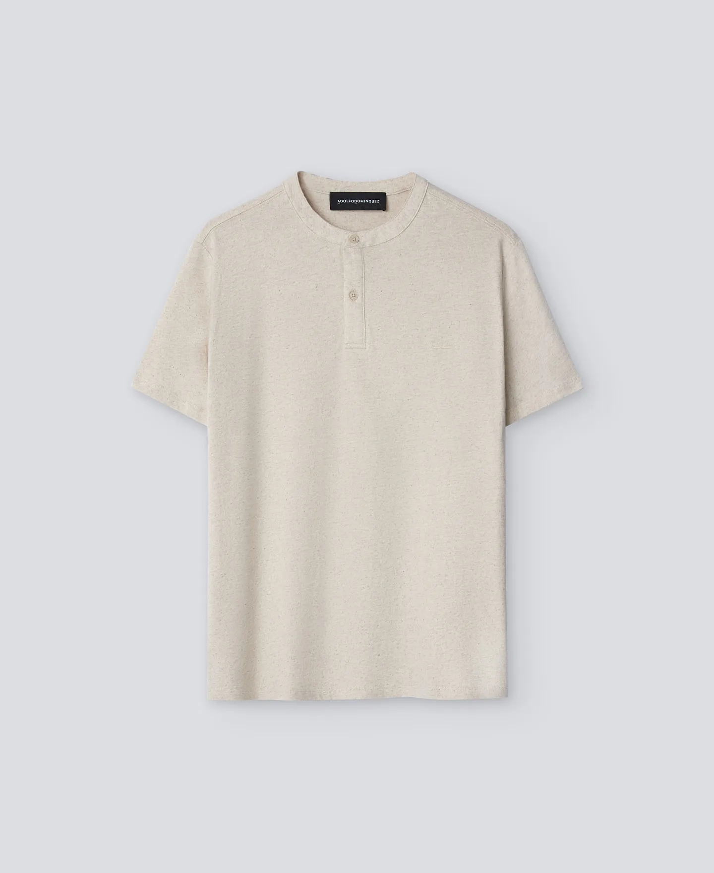 Linen and cotton polo shirt man