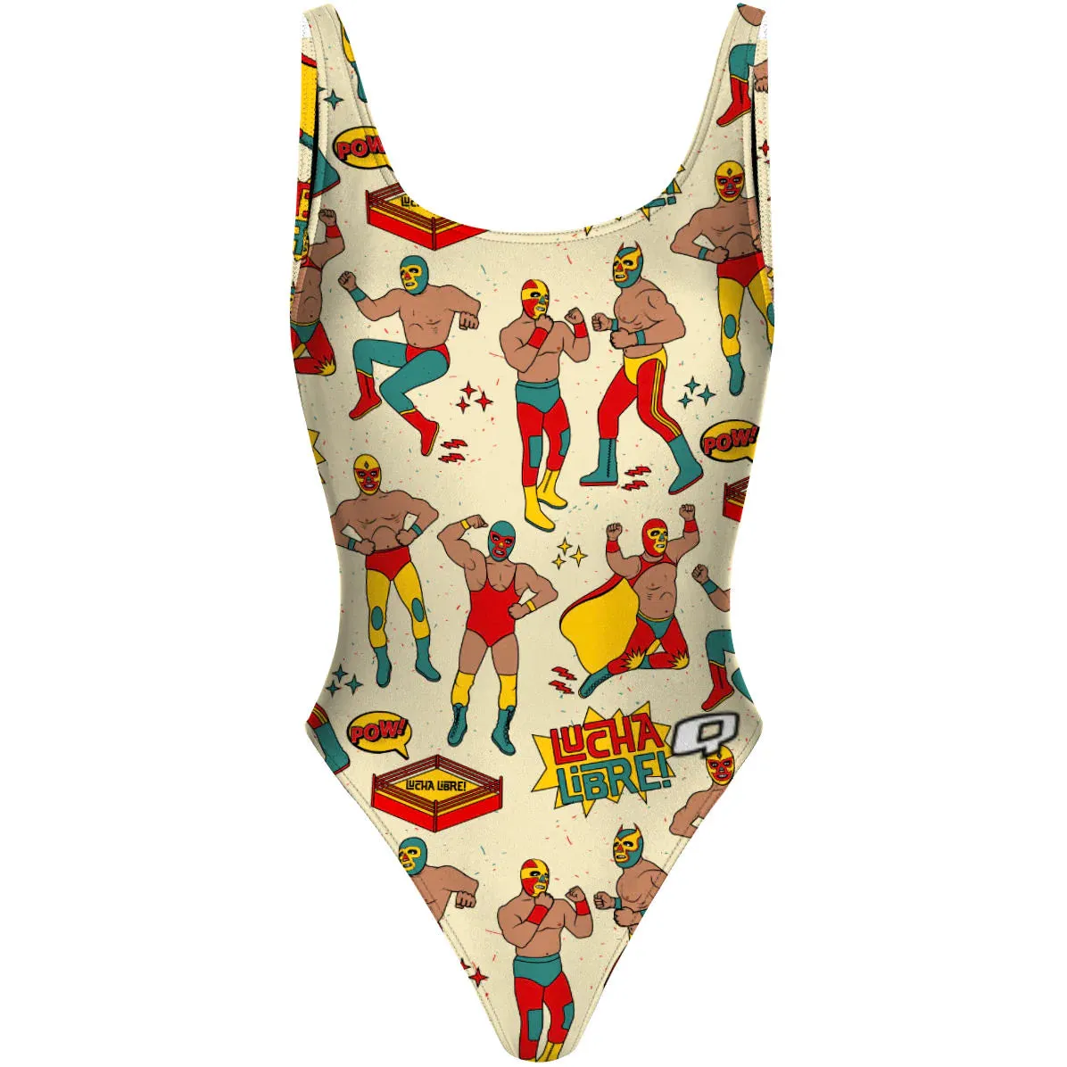 LUCHA LIBRE  HIGH HIP ONE PIECE SWIMSUIT