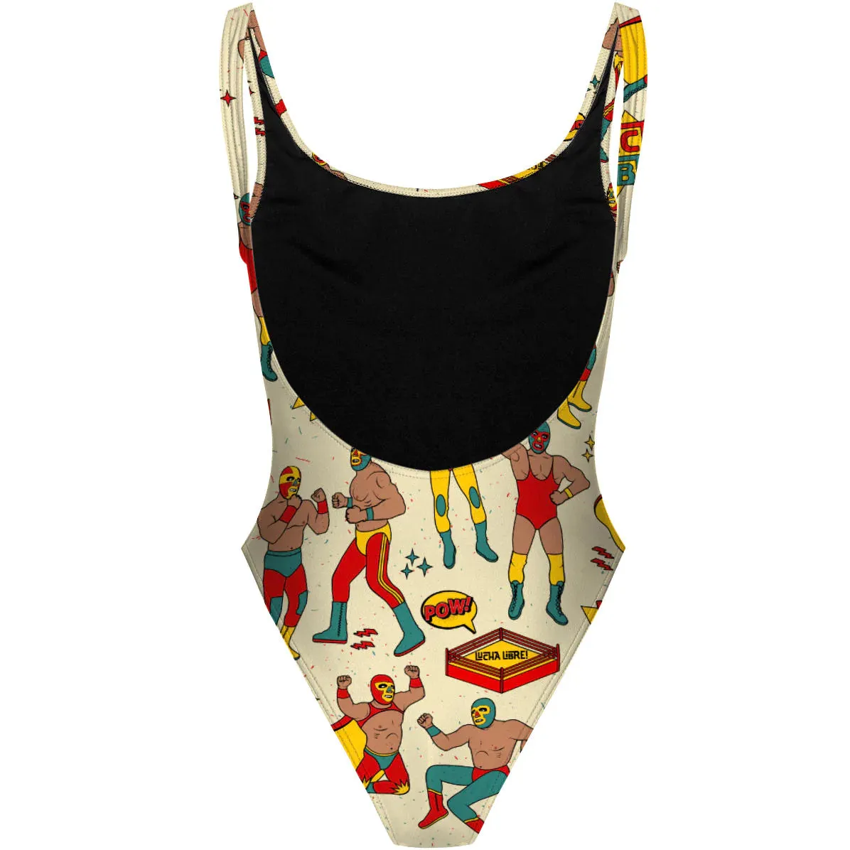 LUCHA LIBRE  HIGH HIP ONE PIECE SWIMSUIT