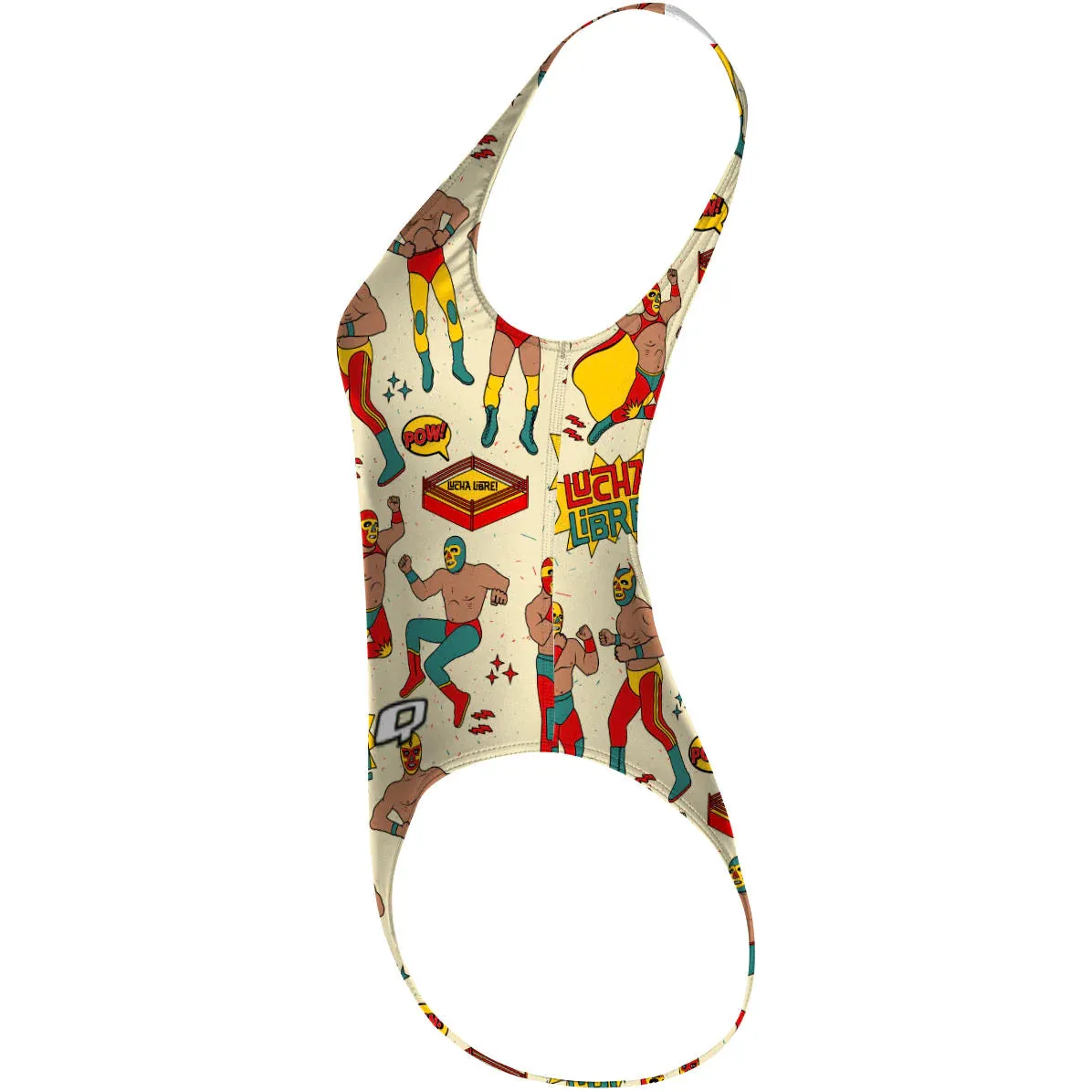 LUCHA LIBRE  HIGH HIP ONE PIECE SWIMSUIT