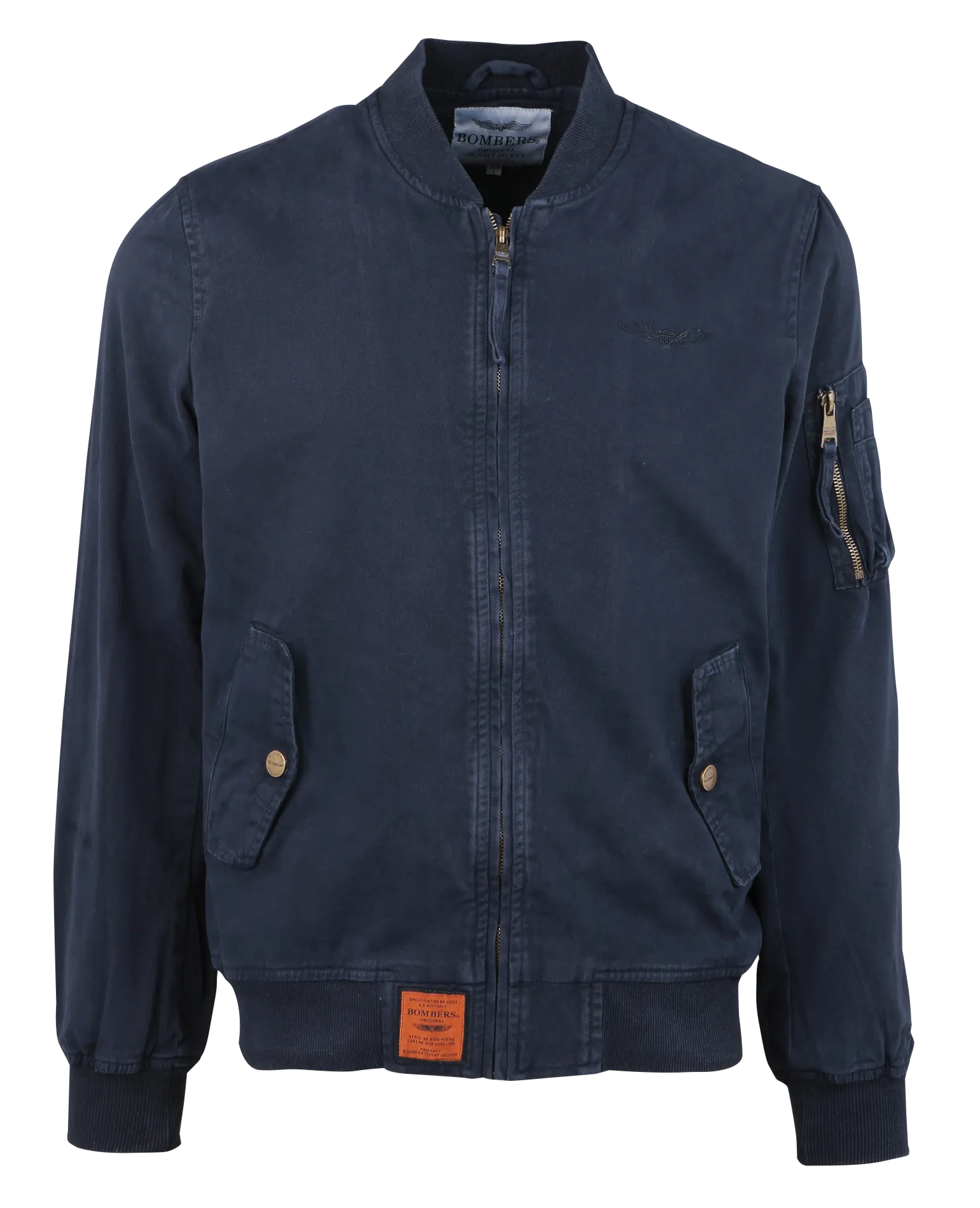 MAC  BOMBER RECTA DE ALGODóN EN AZUL