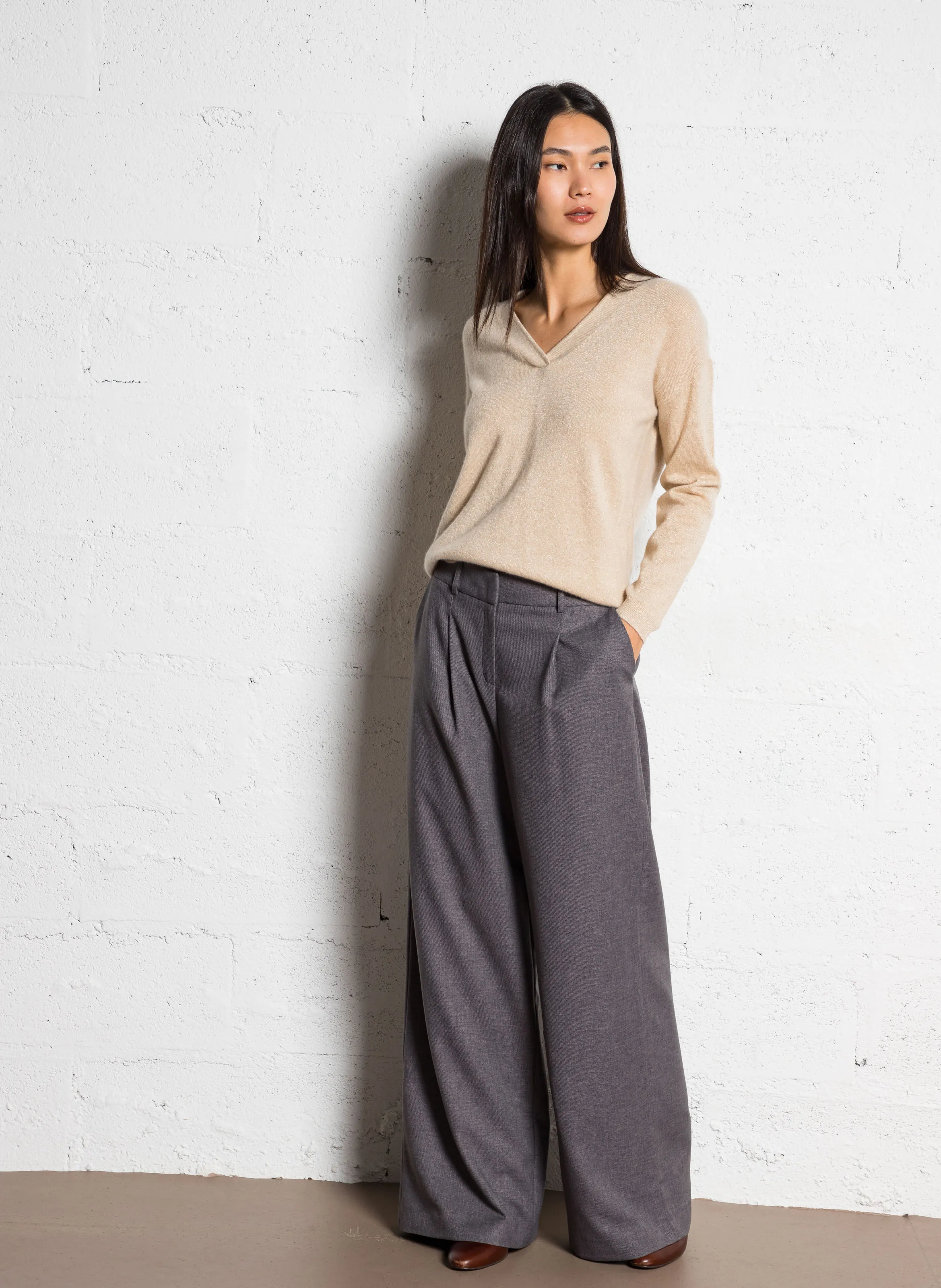 MAISON 123 FLAUBERT  CHAQUETA SASTRE RECTA EN GRIS