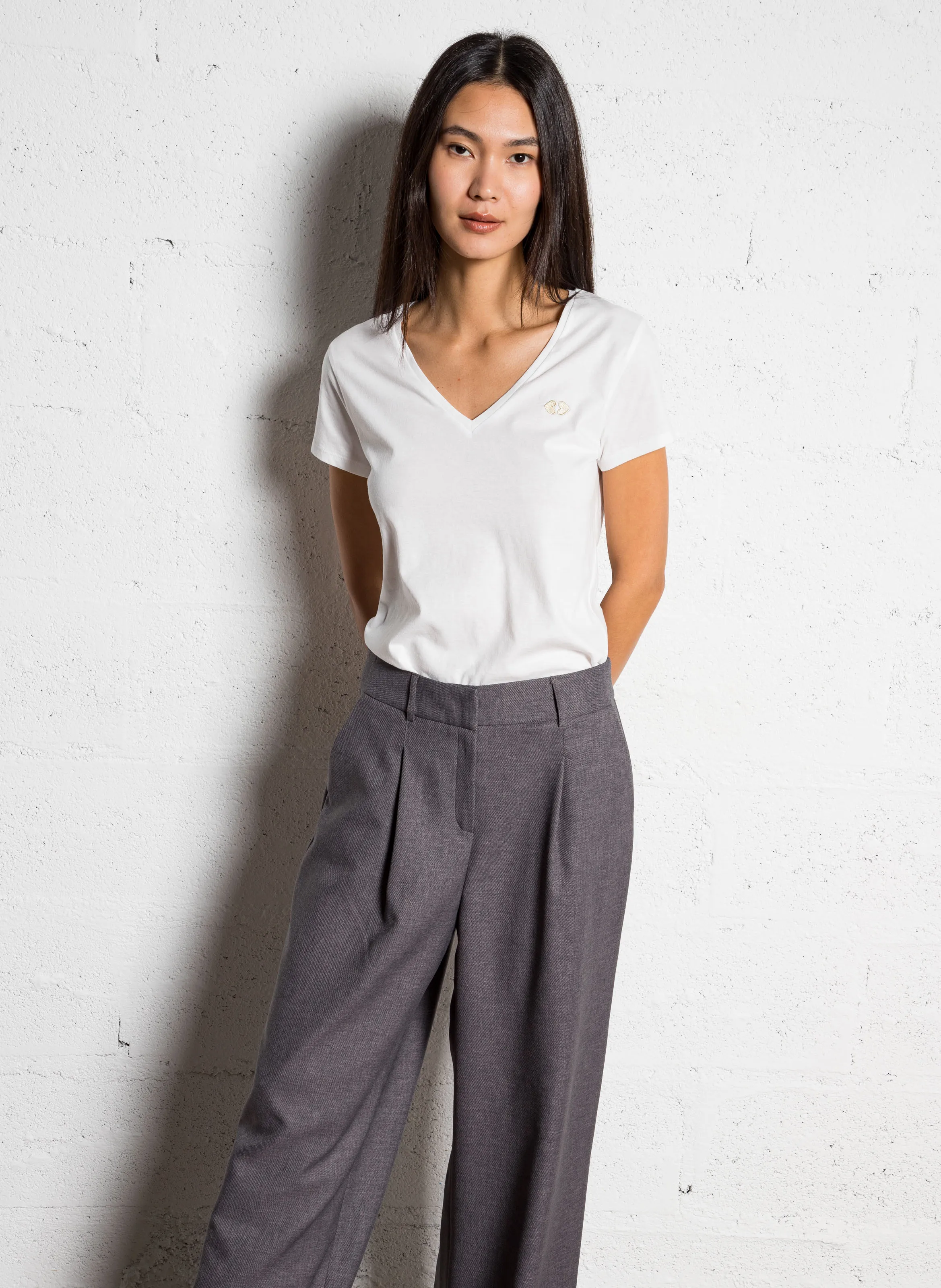 MAISON 123 FLAUBERT  CHAQUETA SASTRE RECTA EN GRIS