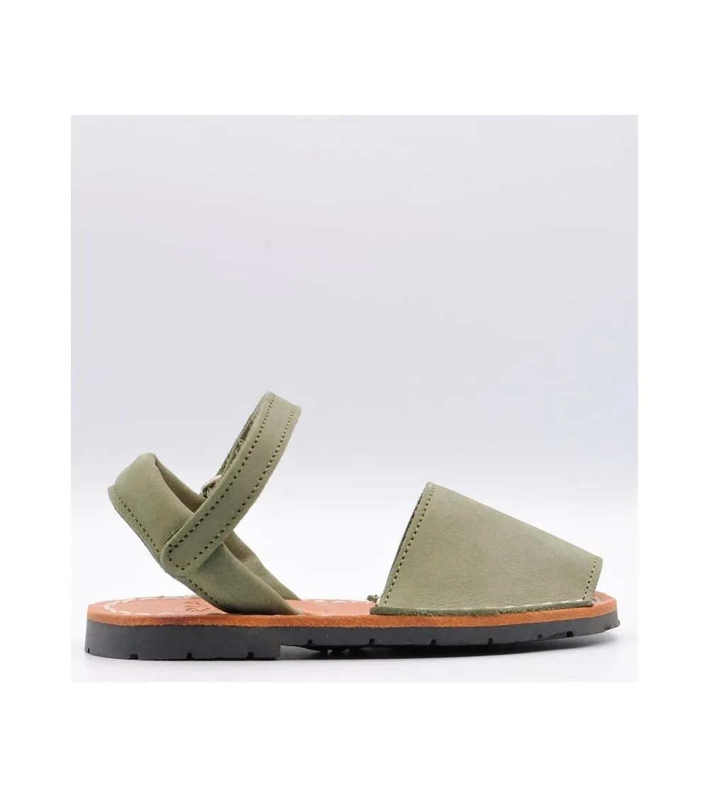 MENORQUINAS AVARCAS RIA VERDE KAKI TIRA VELCRO