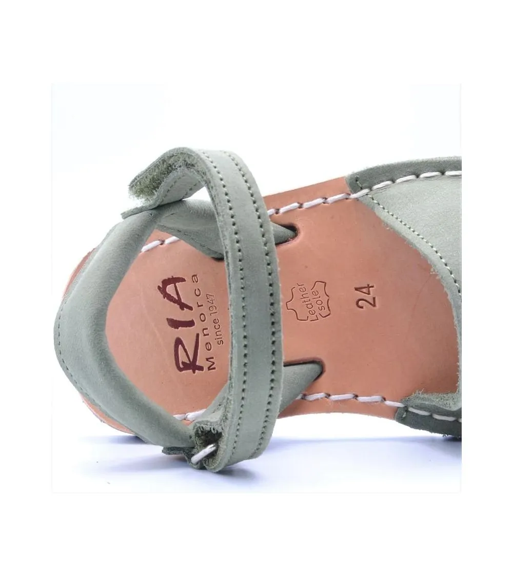 MENORQUINAS AVARCAS RIA VERDE KAKI TIRA VELCRO