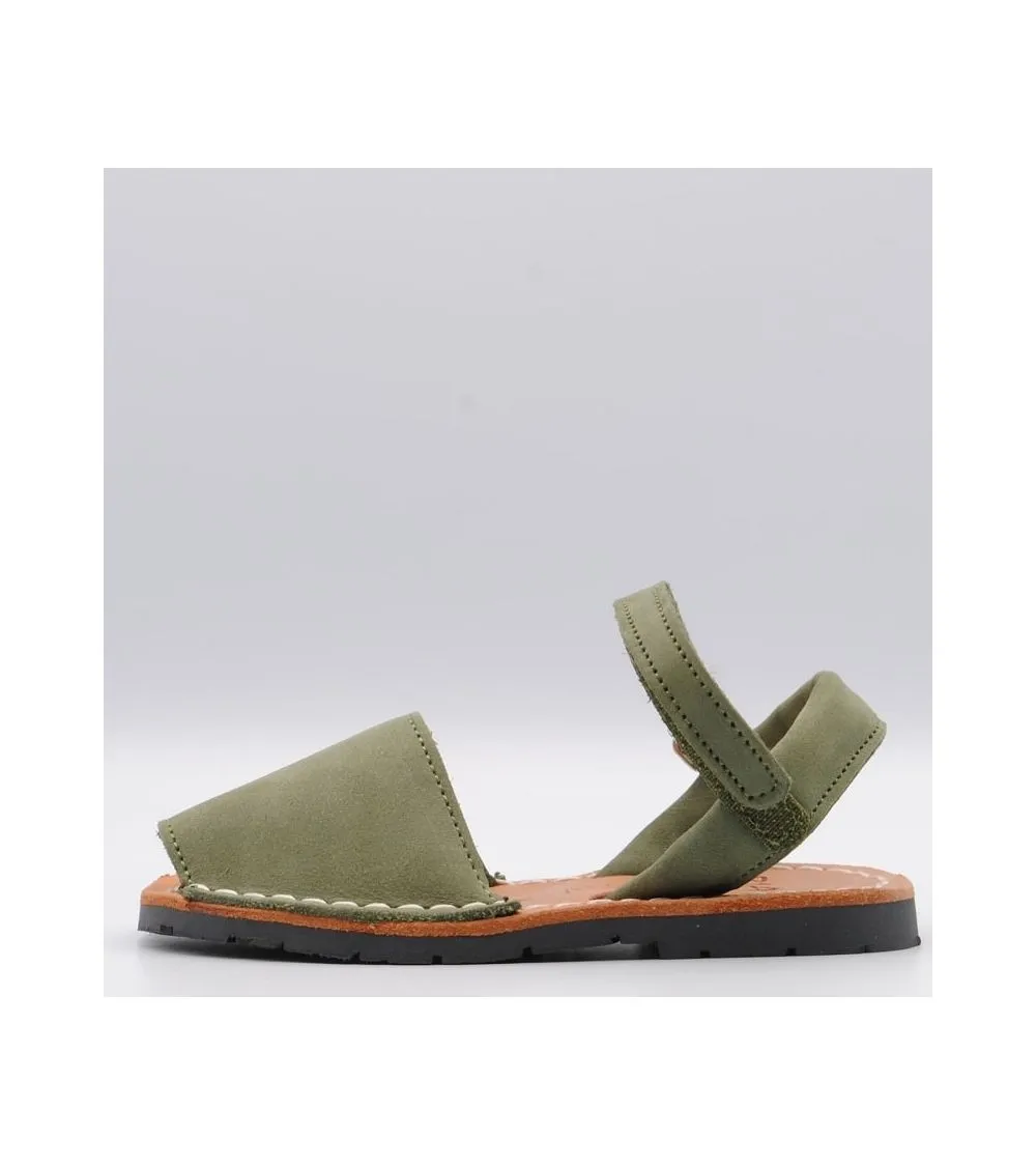 MENORQUINAS AVARCAS RIA VERDE KAKI TIRA VELCRO