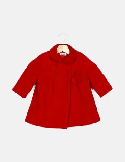 Miranda Abrigo paño rojo detalle lazo