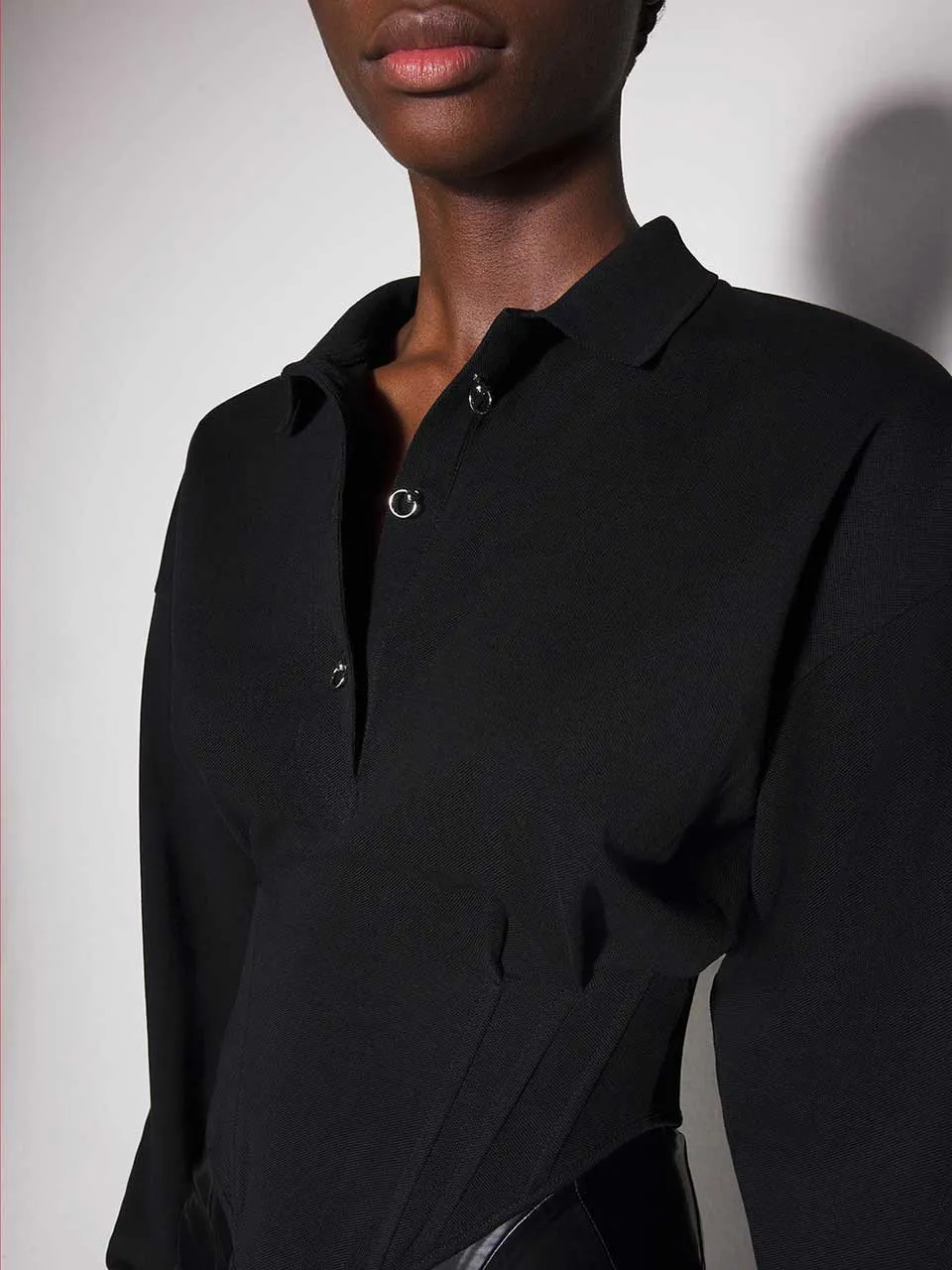 Mugler Blusa Top Corsé