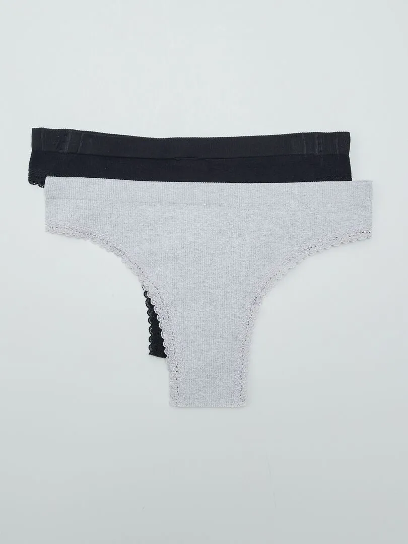 PACK DE 2 BRAGUITAS BRASILEñAS DE CANALé  GRIS