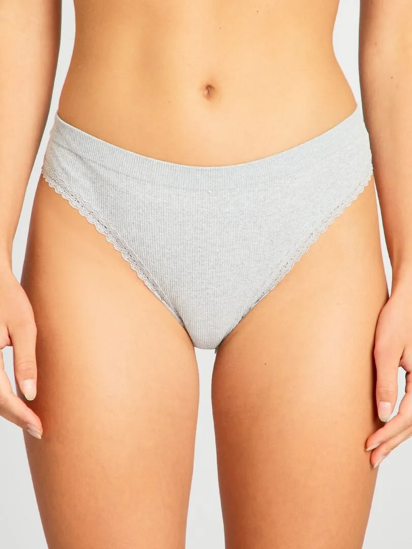 PACK DE 2 BRAGUITAS BRASILEñAS DE CANALé  GRIS