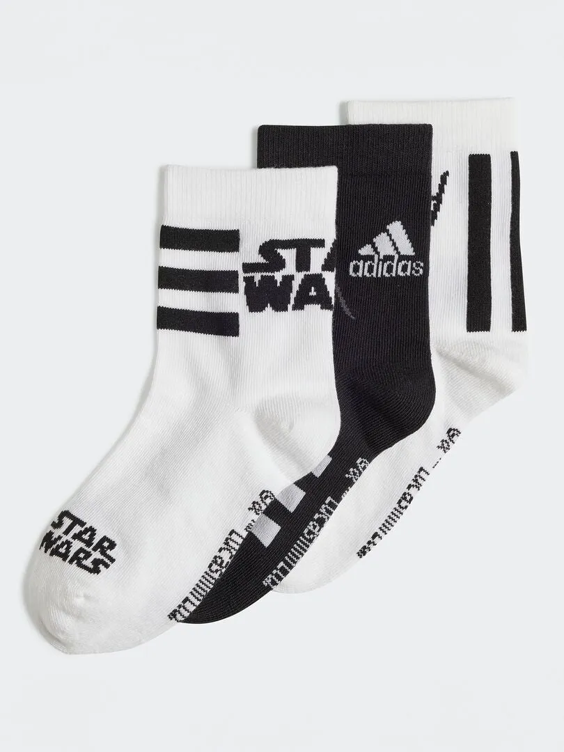 PACK DE 3 CALCETINES DE LARGO MEDIO 'ADIDAS'  BLANCO