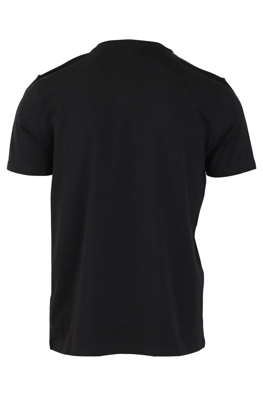 Pack de dos camisetas negras con logo en banda en hombros
