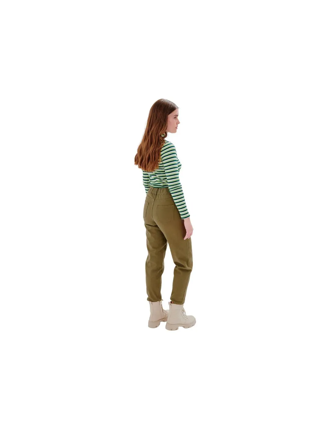 Pantalones 24Colours Mujer olive
