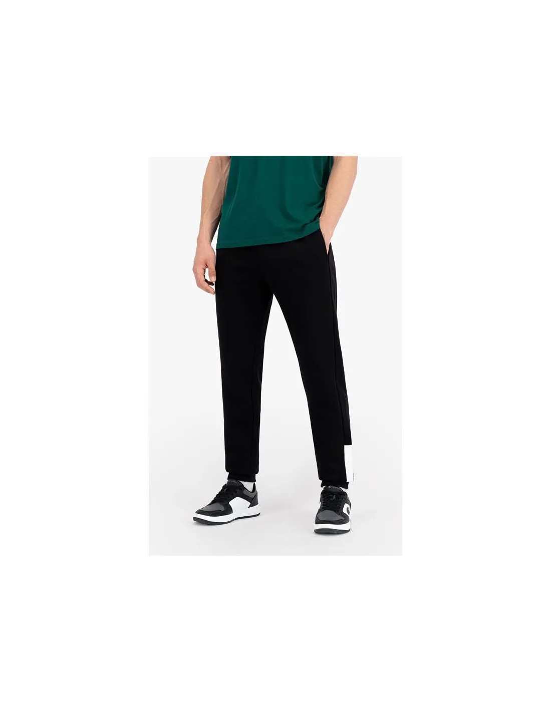Pantalones Champion Rib Cuff Colour Block M Black