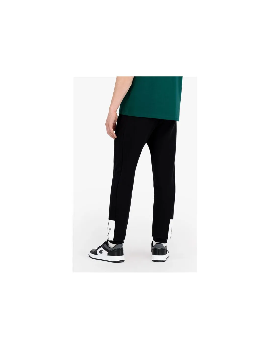 Pantalones Champion Rib Cuff Colour Block M Black