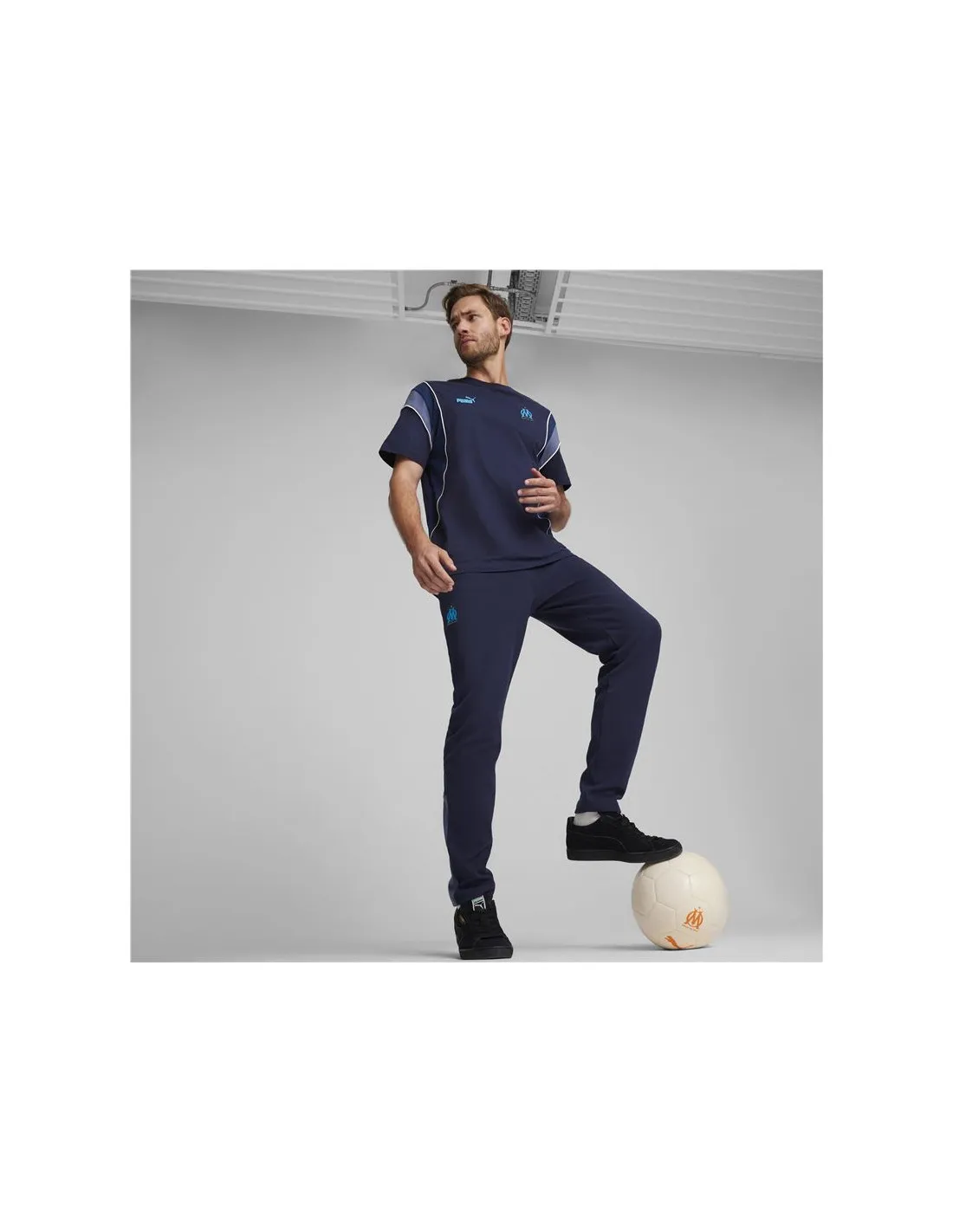 Pantalones de Fútbol Puma Olympique Marseille Azul Marino Hombre