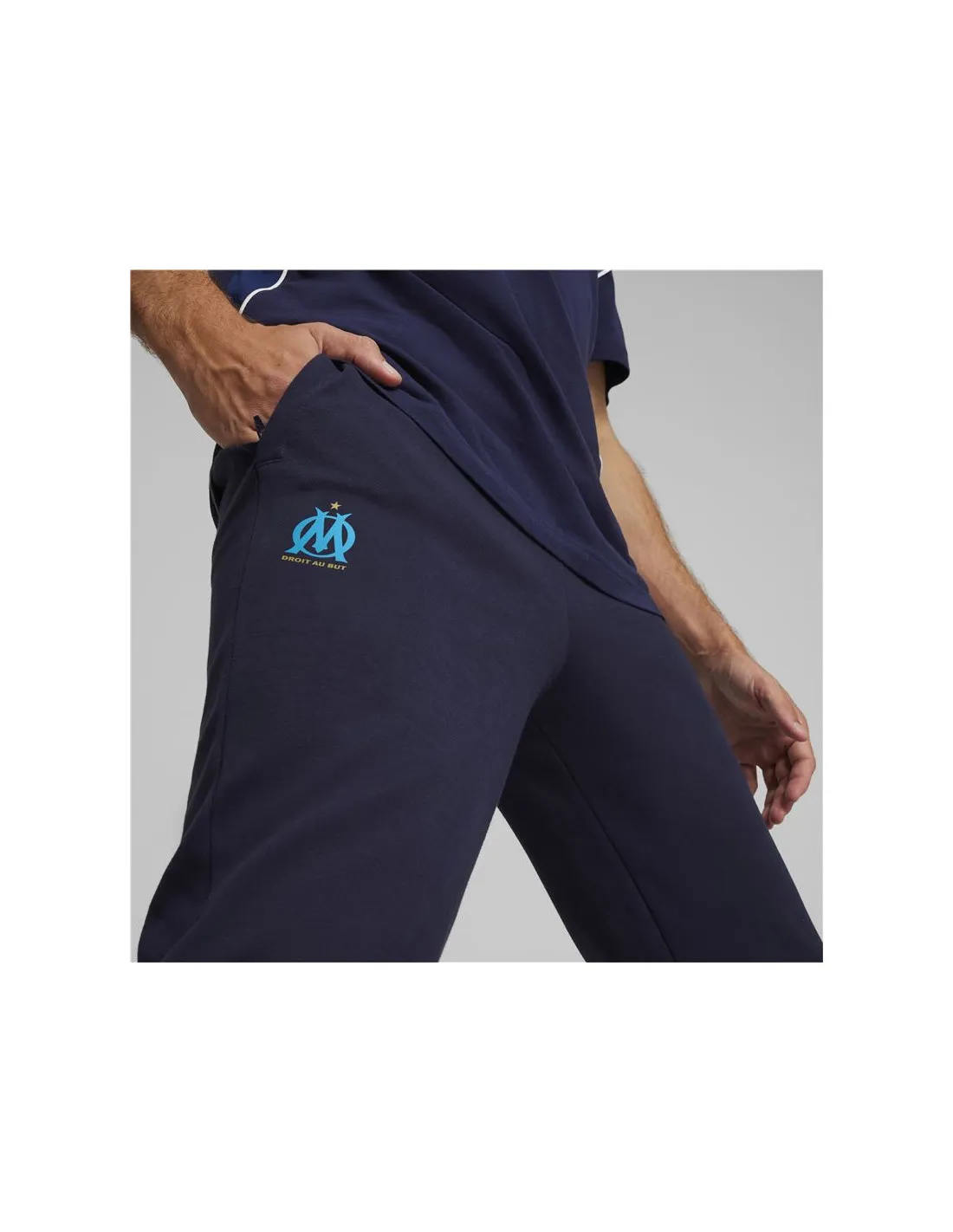 Pantalones de Fútbol Puma Olympique Marseille Azul Marino Hombre