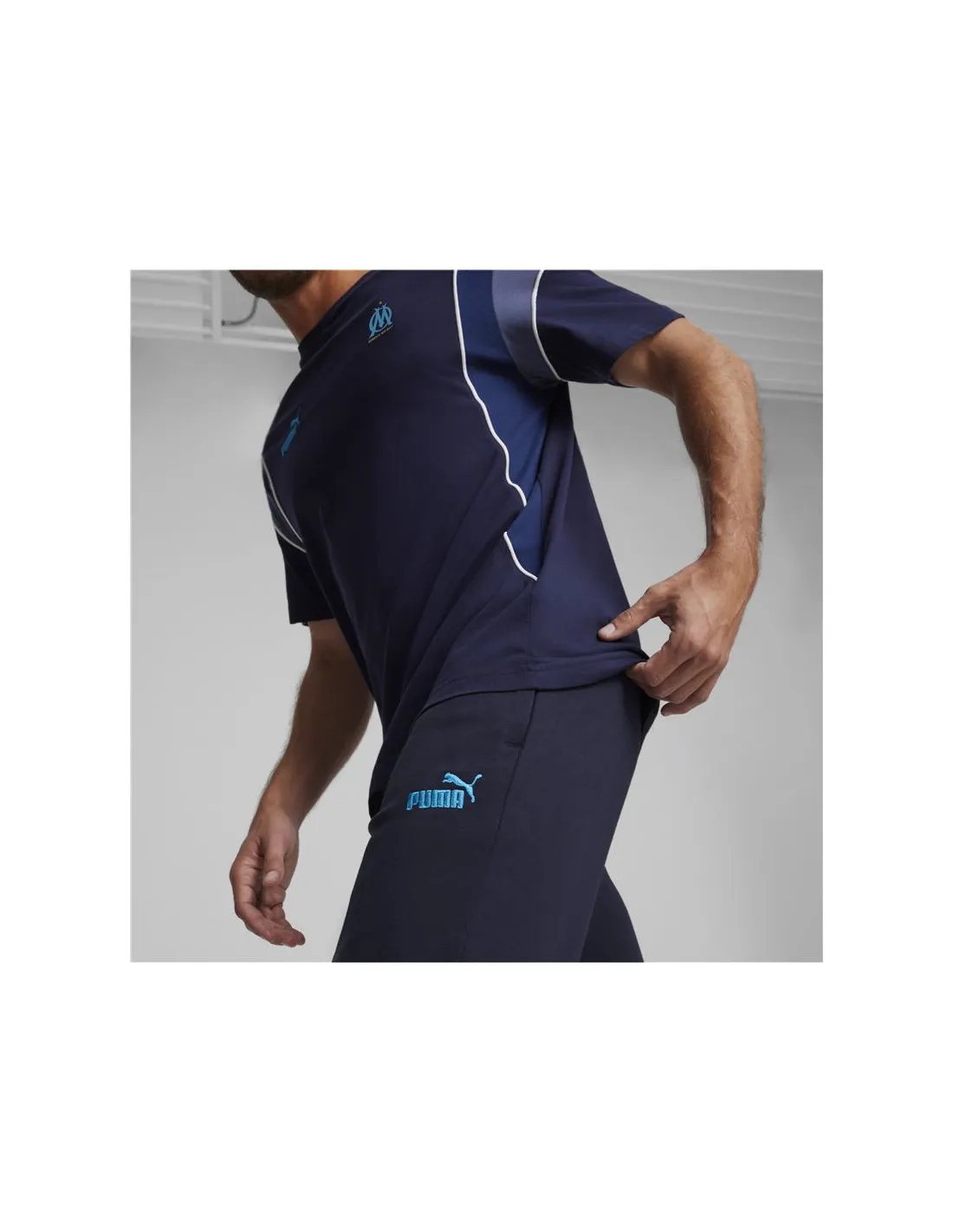 Pantalones de Fútbol Puma Olympique Marseille Azul Marino Hombre
