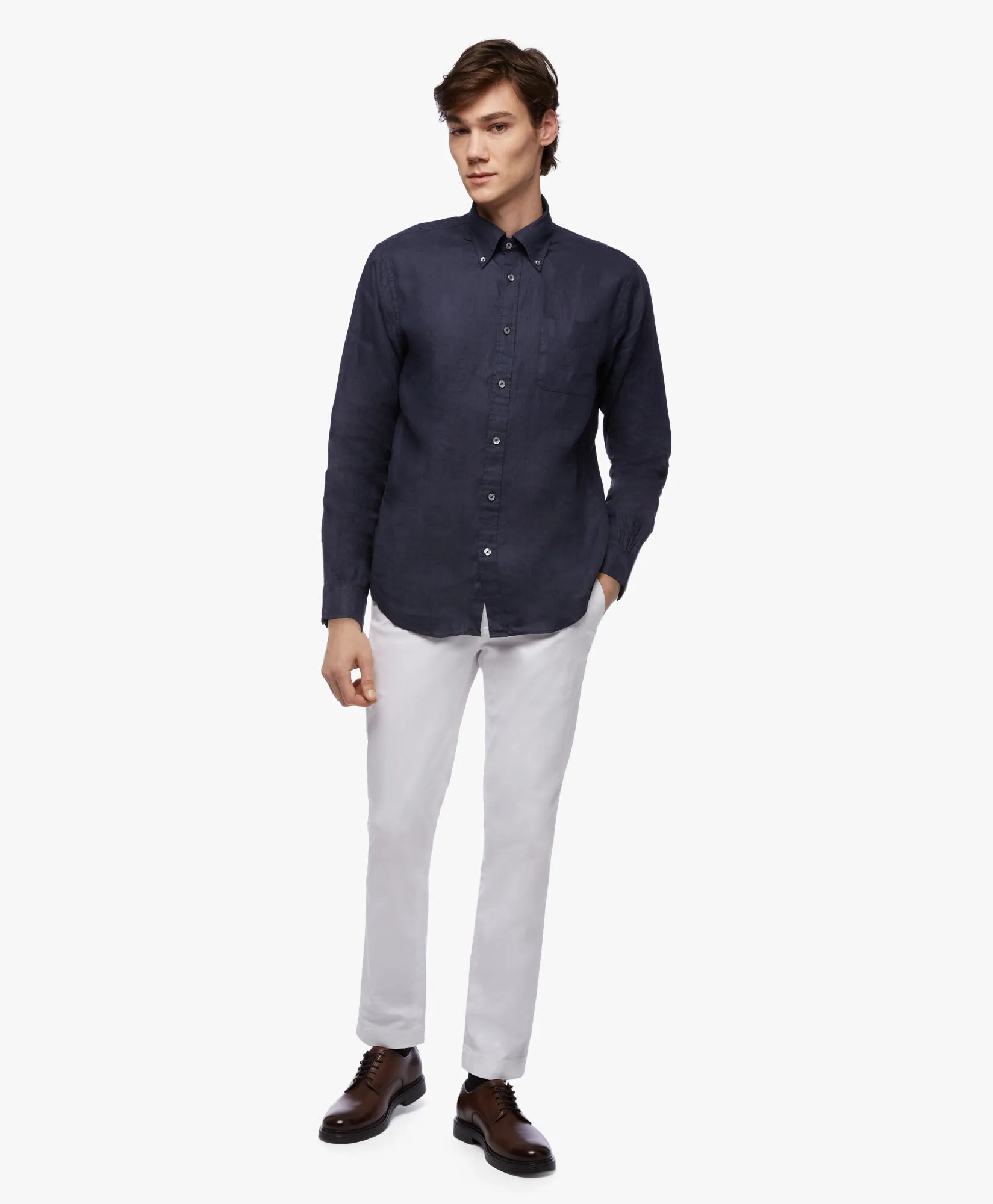 Pantalón chino de algodón elástico